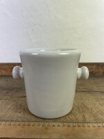 -AX365- Drasche antik porcelán mozsár jelzett konyhai régiség patikai felszerelés vintage fehér