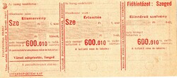 Régi csekk reklámmal: Szeged, Városi adópénztár.