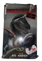 Retro magyar DINOSZAURUSZOK kvíz kvartett kártyajáték hiánytalan - HIBÁTLAN a képek szerint