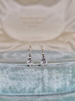 Antik arany buton fülbevaló pár brillekkel cca 0.48 ct
