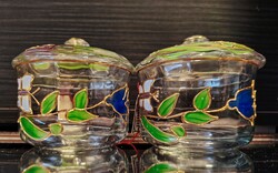 AKCIÓS – Paul NAGEL Tiffany bonbonier PÁR 10 cm, West Germany, eredeti címke ÁR