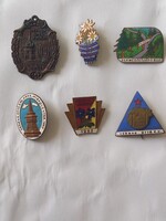 6 DARAB RÁKOSI ÉS KÁDÁR KORI TÚRAJELVÉNY,TURISTA JELVÉNY.HERMAN OTTÓ,KILIÁN GYÖRGY EMLÉKVERSENY