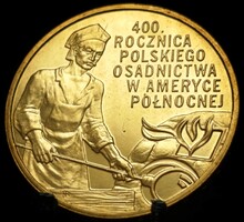 Lengyelország 2 Zloti, 2008 400. Évforduló - Lengyel Telepesek Amerikában C14A1V