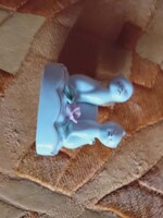 RÉGI, 2 CICÁS  PORCELÁN KICSI GYERTYATARTÓ,RÓZSÁVAL DÍSZÍTETT, NEM HASZNÁLT