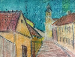 Fogarasi György: Szentendre I. - papír, vegyes