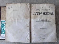1868 – Osztrák–Magyar Monarchia statisztikai kézikönyve – ritka történelmi könyv