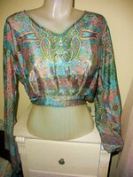 Silk 100% selyem top, boleró Twosisters