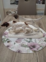 Hertwig Katzhütte Porcelán Vizsla Páros.