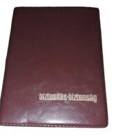 1970's barna műbőr reklám MAPPA + JEGYZETTÖMB - ÁB - ÁLLAMI BIZTOSÍTÓ A/5 a képek szerint