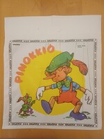 Retro Csukás-Bergendy Süsü a pesztra Hungaroton/Pinokkió nylon táska, szatyor