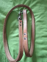 Valódi bőr kutya póráz, 120 cm hosszú, nem használt, nagyon erős