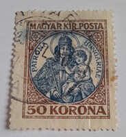1921/1925 Koronás Madonna 50 korona pecsételt