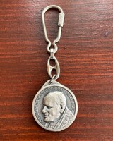 Old keychain, Pope John Paul II Virgin Mary keychain souvenir