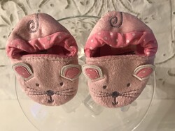 PAPUCS - LÁNY - ÚJ - GEORGE - EGÉRKE - ANGOL - PLÜSS - talp - 10 x 5 cm - HIBÁTLAN - DEKORÁCIÓNAK IS