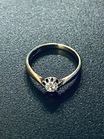 14 k arany gyémánt köves eljegyzési gyűrű