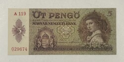 5 Pengő 1939 - UNC / Hibátlan tartás