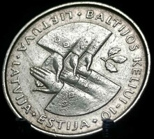 Litvánia 1 Litas, 1999 10 Éves a Balti Út D12C5V