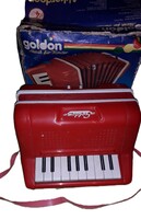 Retro NÉMET műanyag működő játék papírsípos tangóharmonika a képek szerint