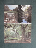 Képeslap,Alcsúti Arborétum látkép,részlet, 1990-
