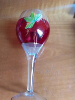 Bordó kristály pohár 17 cm magas