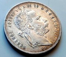 1878 KB Körmöcbánya ezüst 1 Forint UNC RITKA ! Tisztítatlan szép patinával! (KZ6)