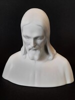 Szász Vilmos (1884-1922): Szecessziós stílusú porcelán Jézus büszt