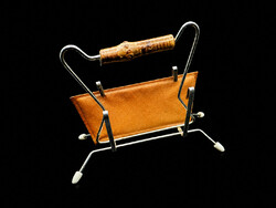Retro (eredeti) design pirítós tartó / toast rack különleges textilbetétes konyhai dekor