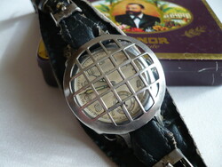 Hollóházi Trench a highly rare, metal-covered wristwatch from the early 1900s