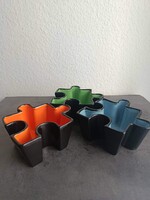 Puzzle alakú kerámia kínáló tálka 3 darabos szett