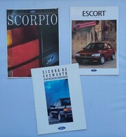 3 pcs. vintage Ford brochures, 80s