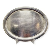 Nagyméretű Német Gowe art deco alpakka tálca, 54cm - 53489