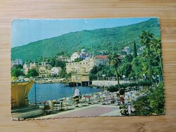 Régi Jugoszlávia, ma Horvátország, Opatija, Abbázia, tengerpart, kikötő, 1966