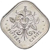 Bahama-szigetek (Bahamák) 15 Cents 2005 - Hibiszkusz - verdefényes