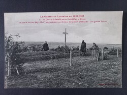 Antik képeslap csomag 1914–18 I. világháborús francia front, Lorraine, Baccarat, Verdun, Marne, löv
