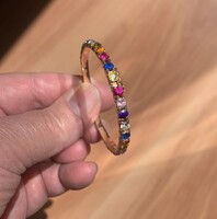 14 kt arany karkötő zafírokkal-rubin-topáz-ametiszt-citrin-peridot