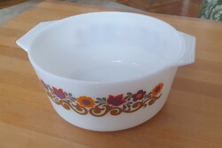 JAJ Pyrex Briarwood mintás hőálló üvegtál. 22 cm, 70's