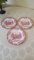 Johnson Bros., English faience flat plate, 3 pcs.