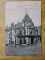Pécs,Színház, feladó,Rott József főtanító, Dunakömlőd, feladva 1909, kiadó:Fürst Lipót