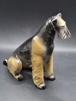 Retro Hollóházi Porcelán Foxterrier (Foxi) Figura – Nagyméretű