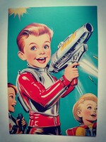 Új Star Trek stílusú retró képes levelezőlap (473)