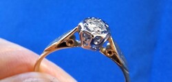 18K. arany női brill gyűrű! 0.25ct!