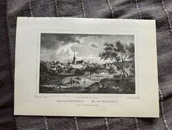 Marosvásárhely, Erdély - Hunfalvy - Rohbock acélmetszet, reprint