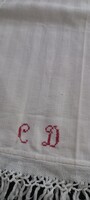 Régi szövött dísztörölköző monogrammos