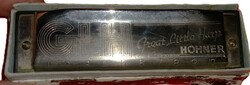 Vintage Hohner GLH Little Harp szájharmonika C blues fabetétes herfli a képek szerint