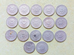 Magyarország 17 db Különböző Érme 1 Forint 1950-1989