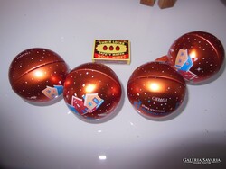 FÉMDOBOZ - BONBONTARTÓ - átmérő 6 cm - NÉMET