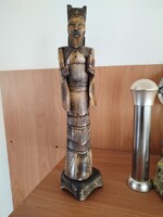 Régi kínai faragott csont figura 29 cm talapzattal együtt
