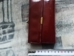 Retro old burgundy women's wallet box