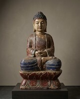 Monumentális Antik Buddha Szobor