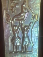 Hollóházi social realism, glazed wall art